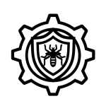 Advanced Pest Control Training | GFSI-Compliant Course Icon of gears with shield representing advanced pest control implementation training.