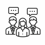 Business conversation Icon business converstaion