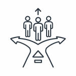 Icon Decision making at crossroads