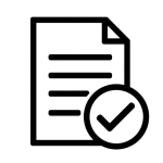 Icon of a certificate with a checkmark representing pest control compliance training in food safety.