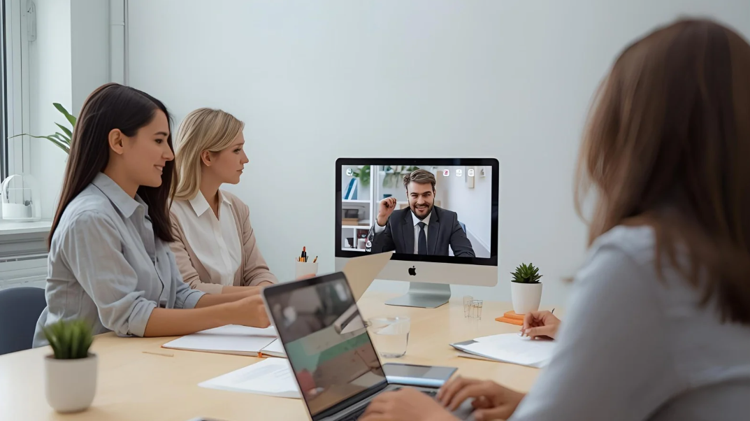 Professional QA team working in an office