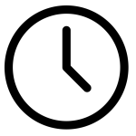 Icon of a clock showing training duration