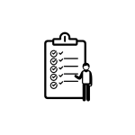 Icon of a person checking items on a clipboard, symbolizing role-based IFS training and compliance learning